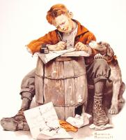 Rockwell, Norman - Little boy writing a letter